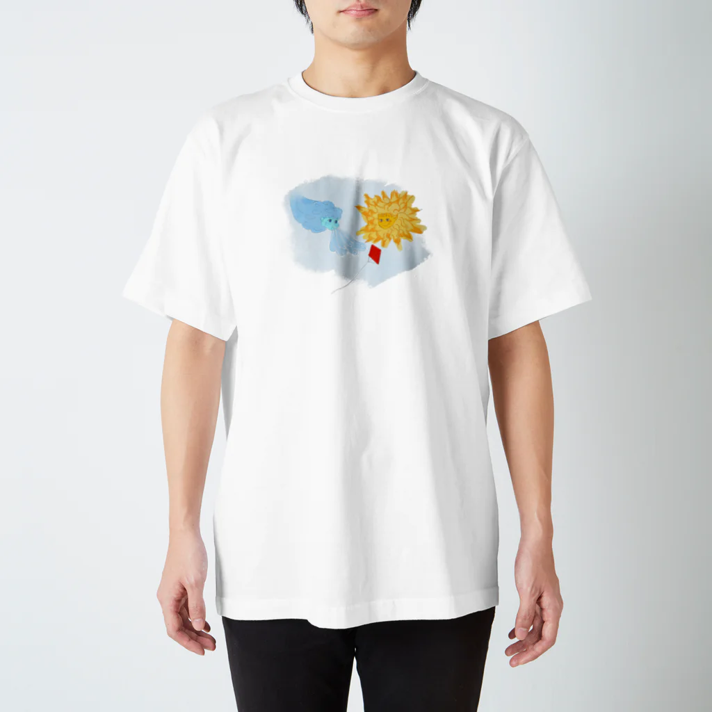 かぴりすの北風と太陽（背景透明） スタンダードTシャツ