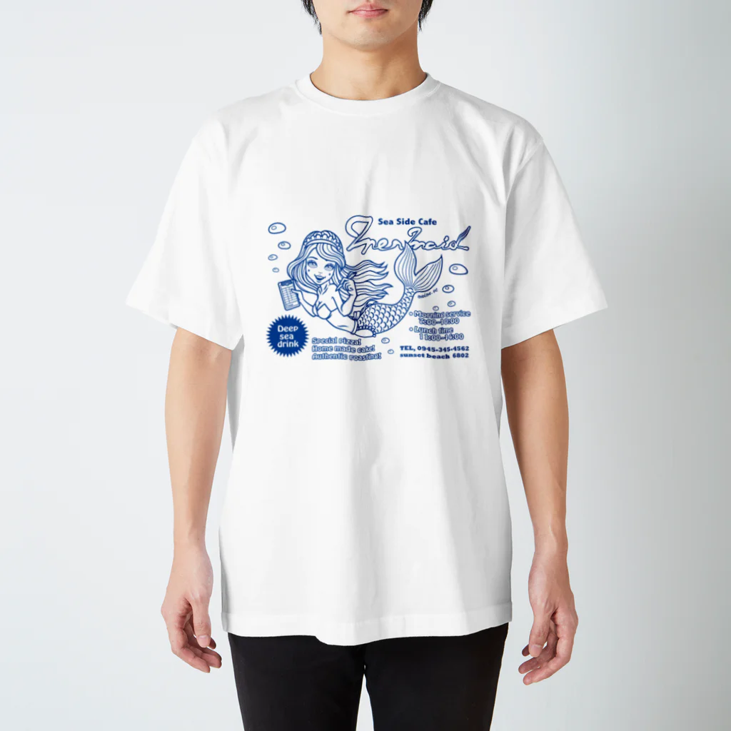 onion.vcのSea side Cafe Mermaide Regular Fit T-Shirt