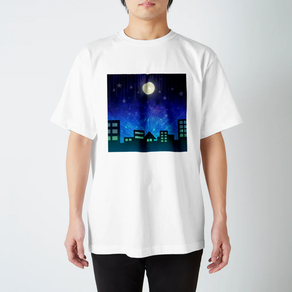 ぬら次郎の夜の空 スタンダードTシャツ