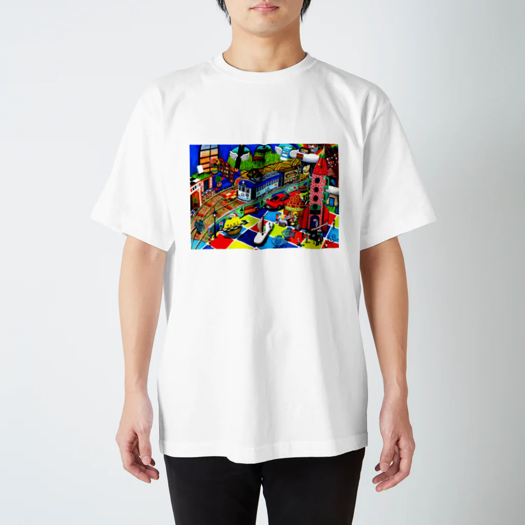 Colour-Trash Suzuri Shopの時代遅れの街にささやかな変化の風が吹く(A Little Bit Of Change, Little More Wind) スタンダードTシャツ