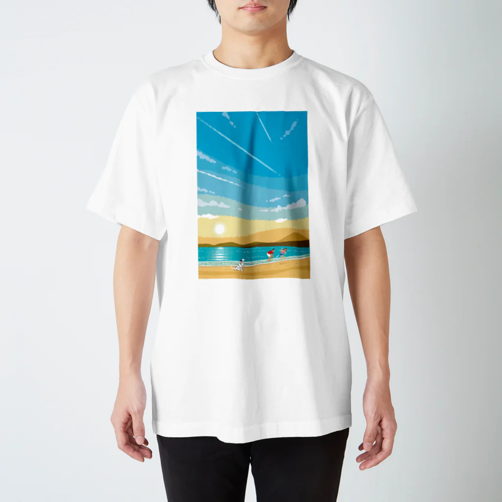 湘南デザイン室：ネギシシゲノリの湘南ランドスケープ02:ひこうき雲 Regular Fit T-Shirt