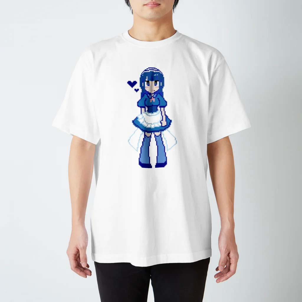 黒田みこ公式グッズの青いメイドさん スタンダードTシャツ