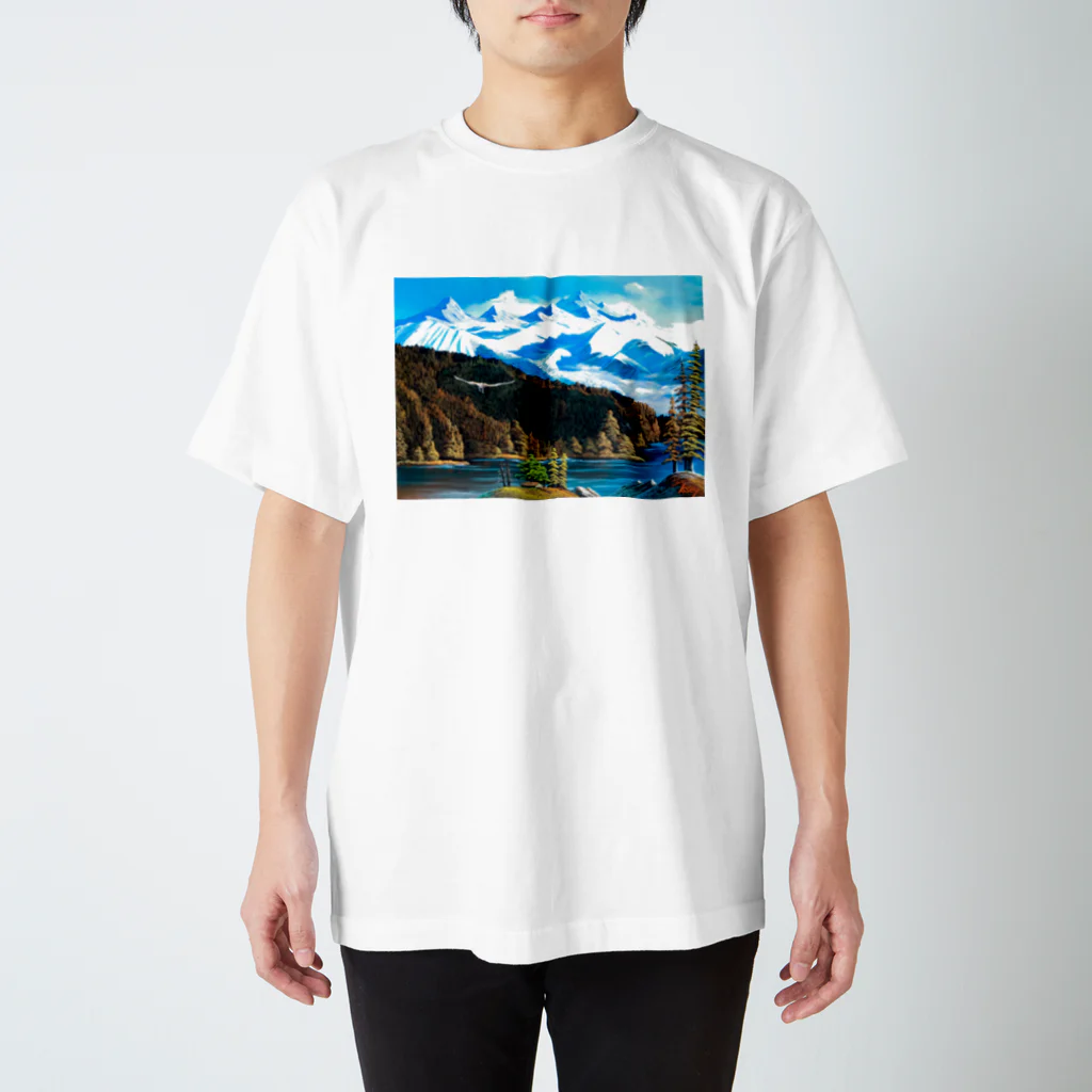 Isseyのロッキー山脈と鷲 スタンダードTシャツ