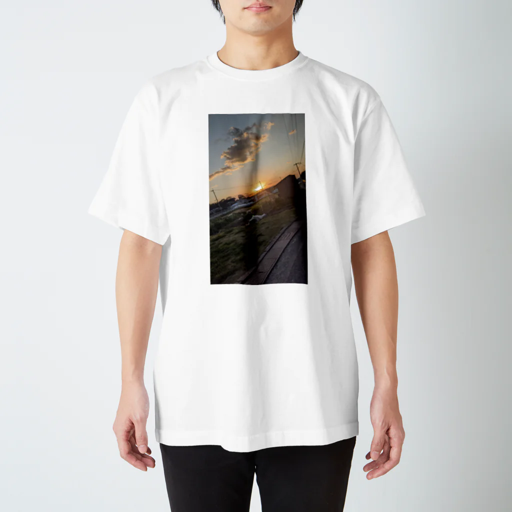 natuyasumi_catの散歩の夕日 Regular Fit T-Shirt