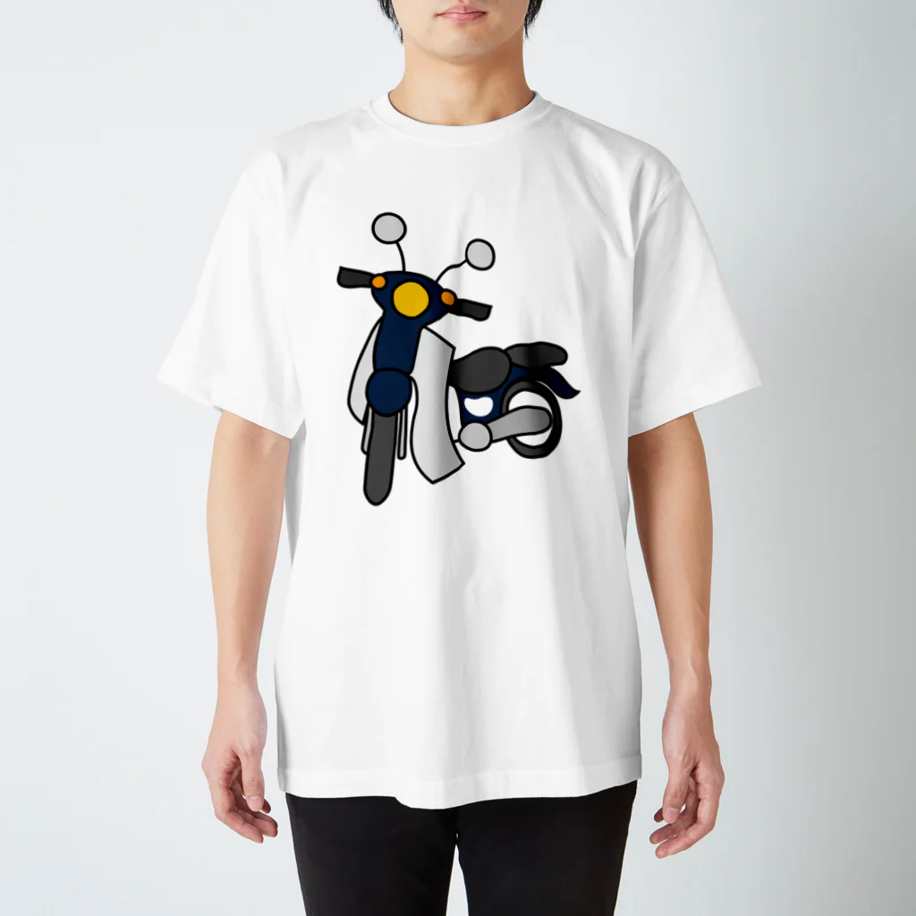 メッセージTシャツが好き♪の紺色の小型バイクでツーリング01 Regular Fit T-Shirt