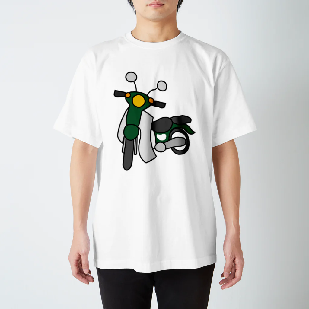 メッセージTシャツが好き♪の深緑色の小型バイクでツーリング01 Regular Fit T-Shirt