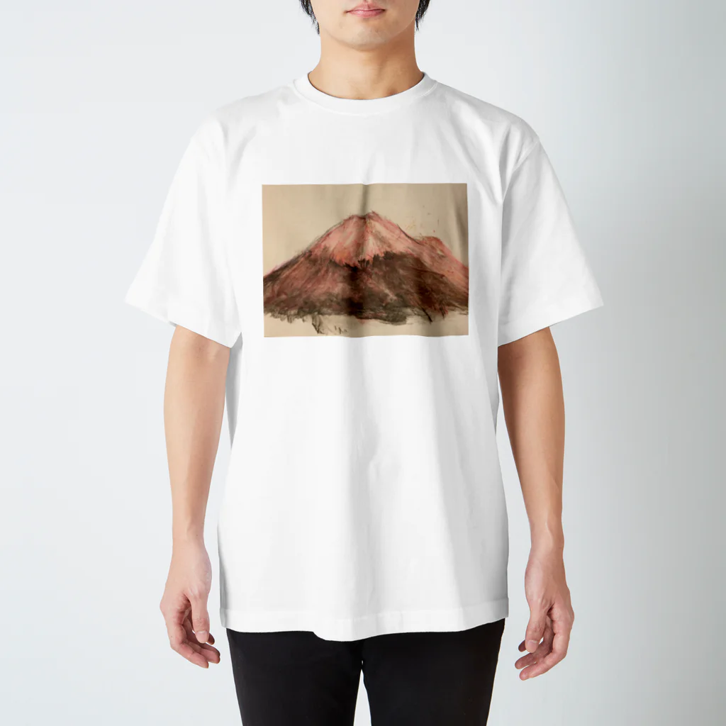 ナスの花のレッド富士山 Regular Fit T-Shirt