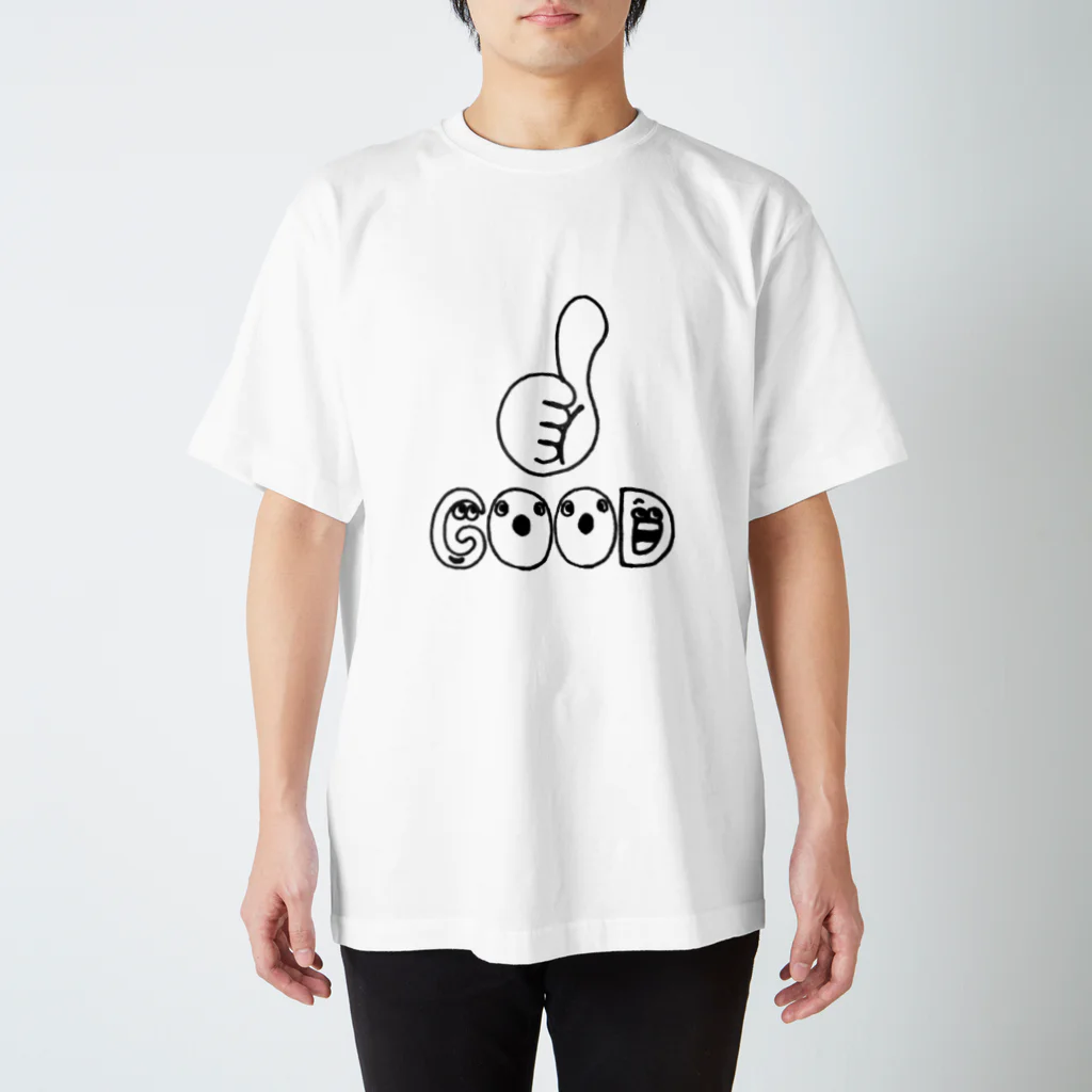 kenta_gallery   ケンタギャラリーの yurumoji Tシャツ "GOOD"  スタンダードTシャツ