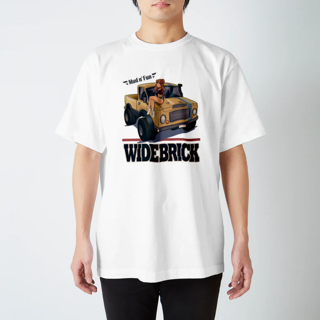 nidan-illustrationの"WIDE BRICK" Regular Fit T-Shirt