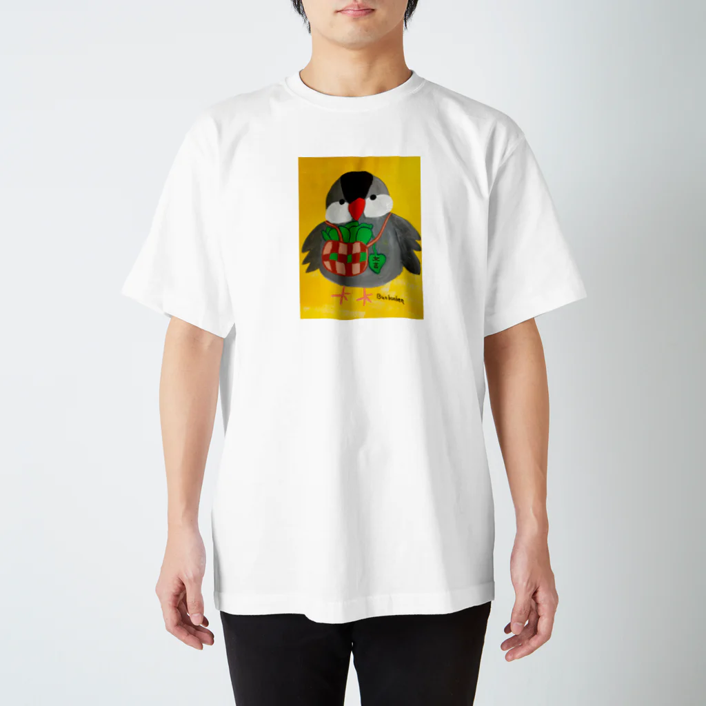 Bunbonbenの文鳥一家小松菜推進委員長 文吉くん スタンダードTシャツ