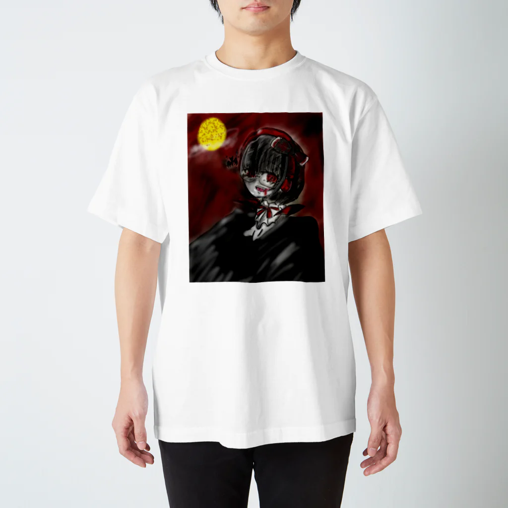 🌙🦇Kiramea night⚰️のゆめヴァンパイアTシャツ闇夜の月に抱かれ 티셔츠