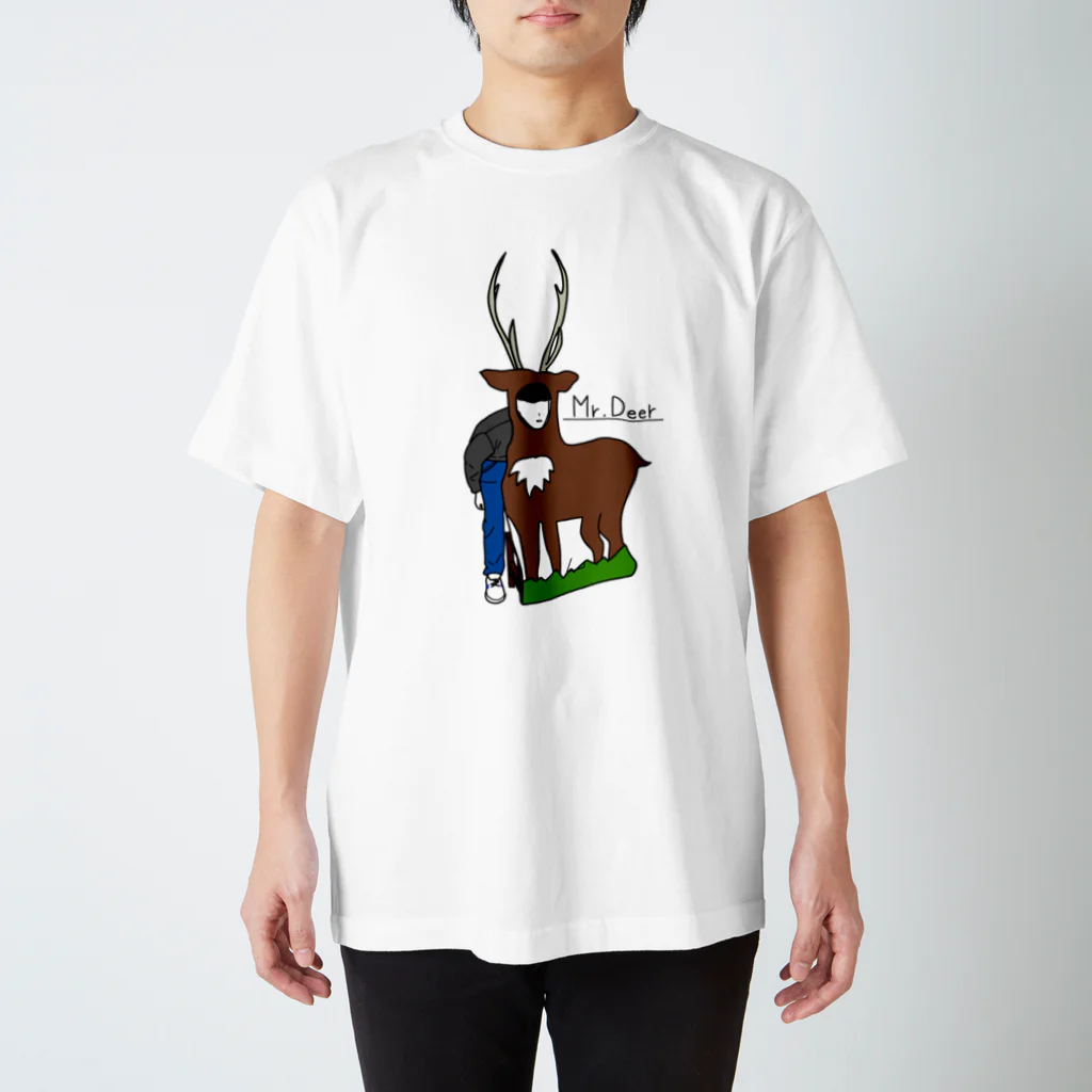 ちゃんぽんのおみせのMr.Deer 文字あり Regular Fit T-Shirt