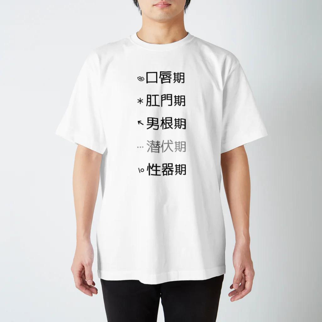 面白札屋の心理性的発達理論 スタンダードTシャツ