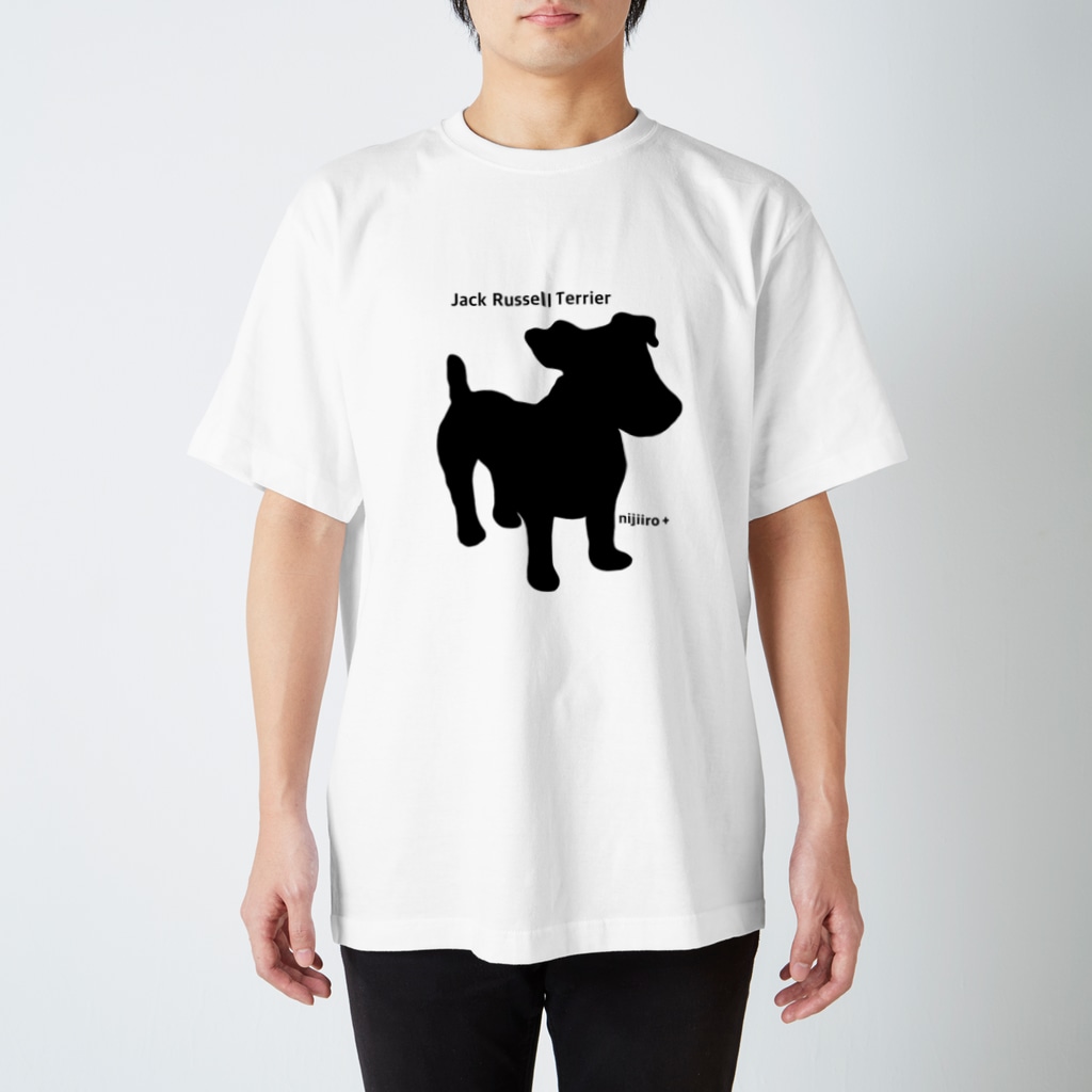 ジャックラッセルテリア 犬のシルエット 虹色plus Nijiiroplus のスタンダードtシャツ通販 Suzuri スズリ