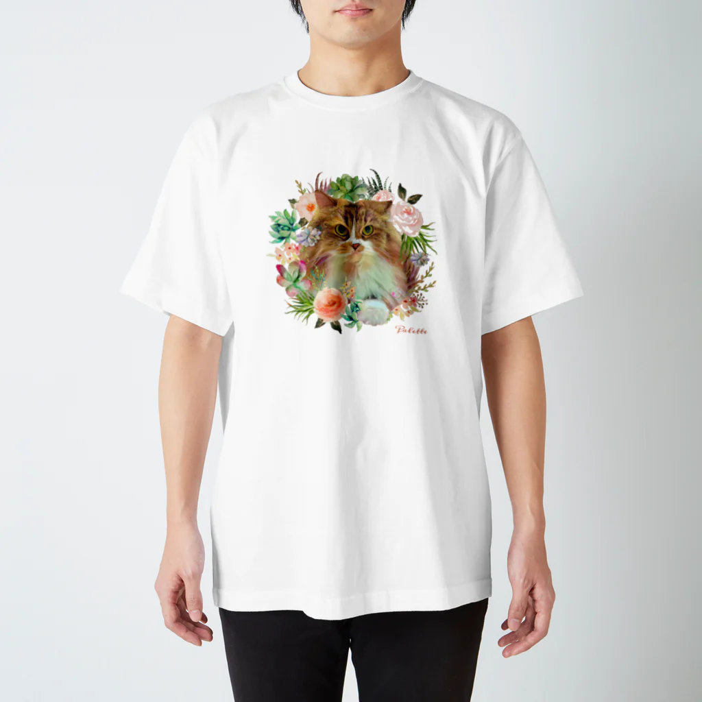 猫カフェラグドール（大阪難波）の猫カフェラグドールぱれっとflower Regular Fit T-Shirt