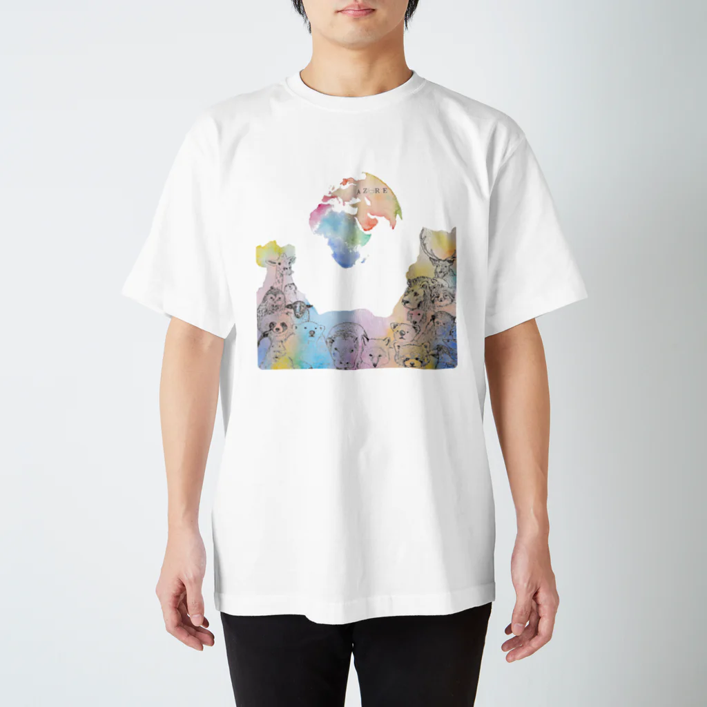 azure designのSave our PLANET　水彩 スタンダードTシャツ