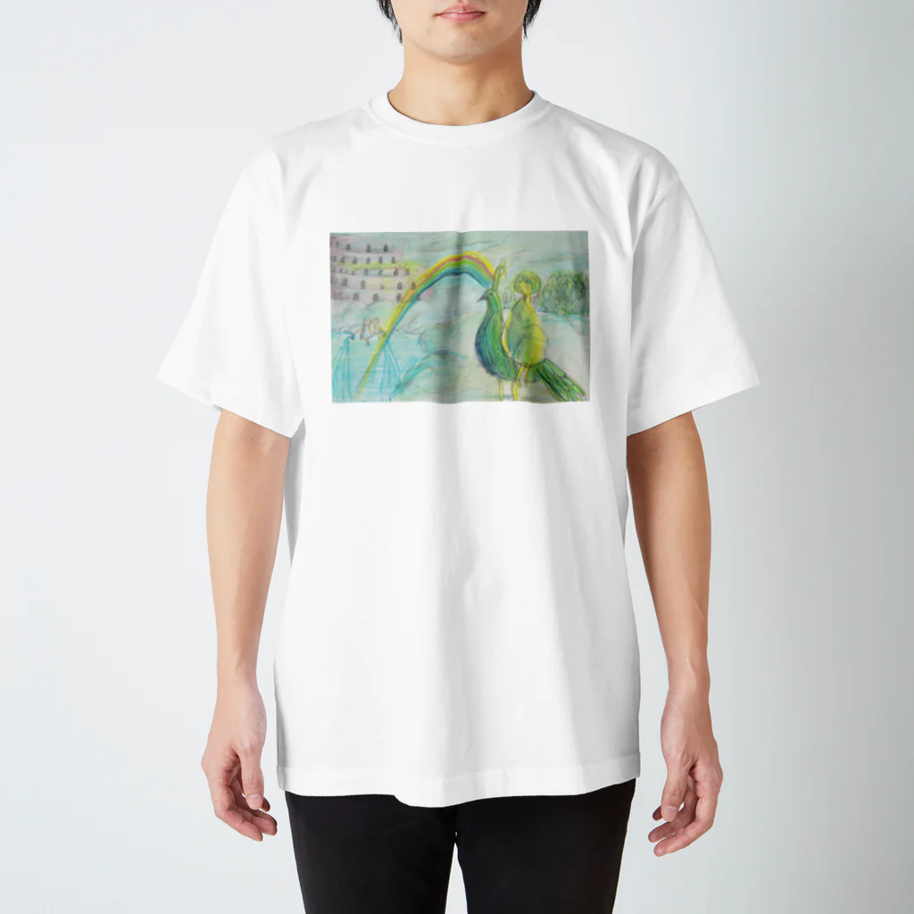 自由空間の鳥と城 スタンダードTシャツ