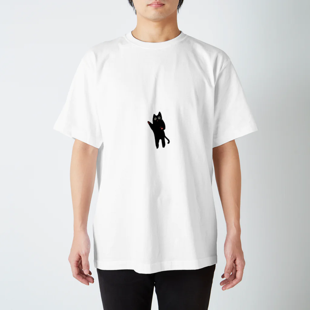 黒猫亭のくりくりお目な黒猫ちゃん スタンダードTシャツ