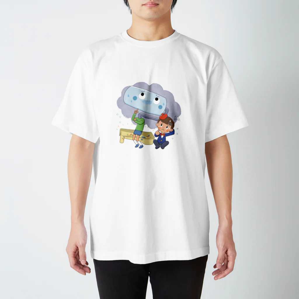 絵本　南紀「パンダ店長」シリーズのこまったな！　ローラーくんとゆうやくん スタンダードTシャツ