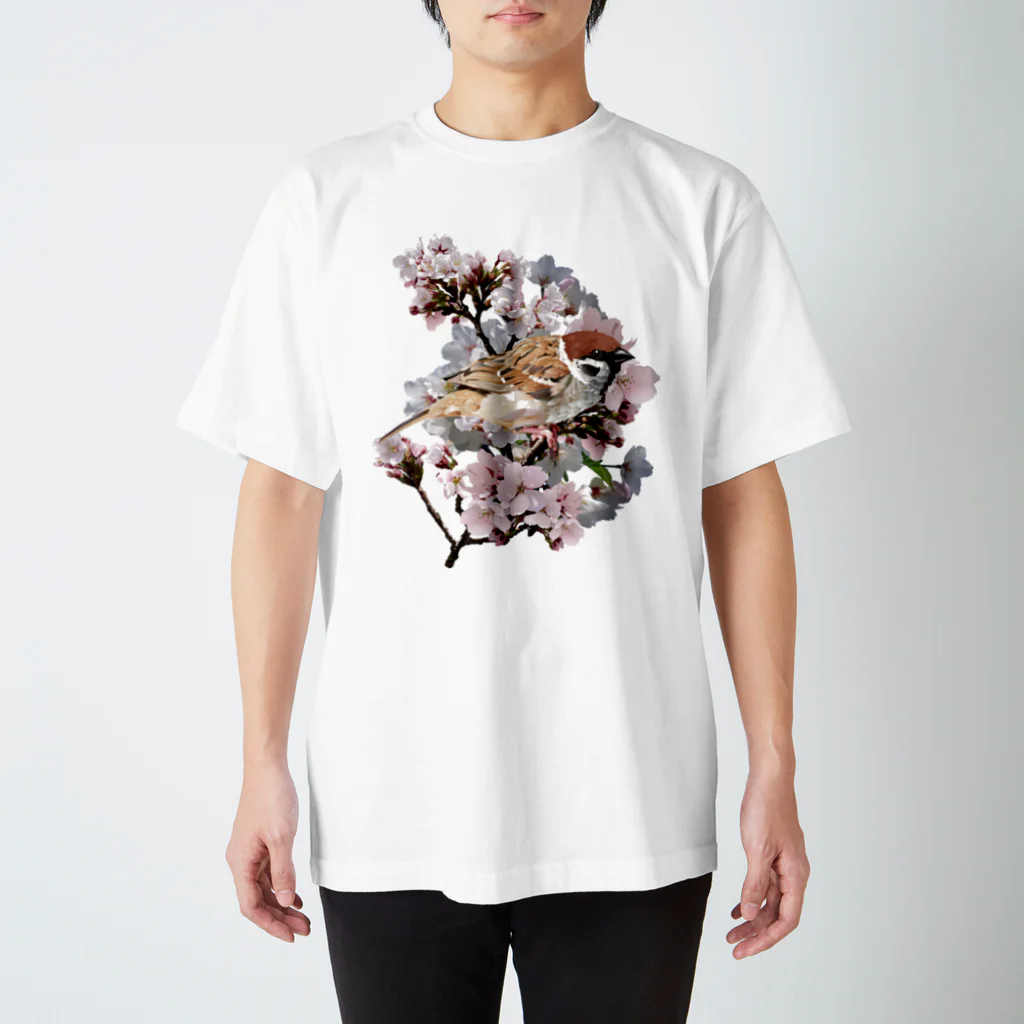 piyopiyobrandの桜雀 スタンダードTシャツ