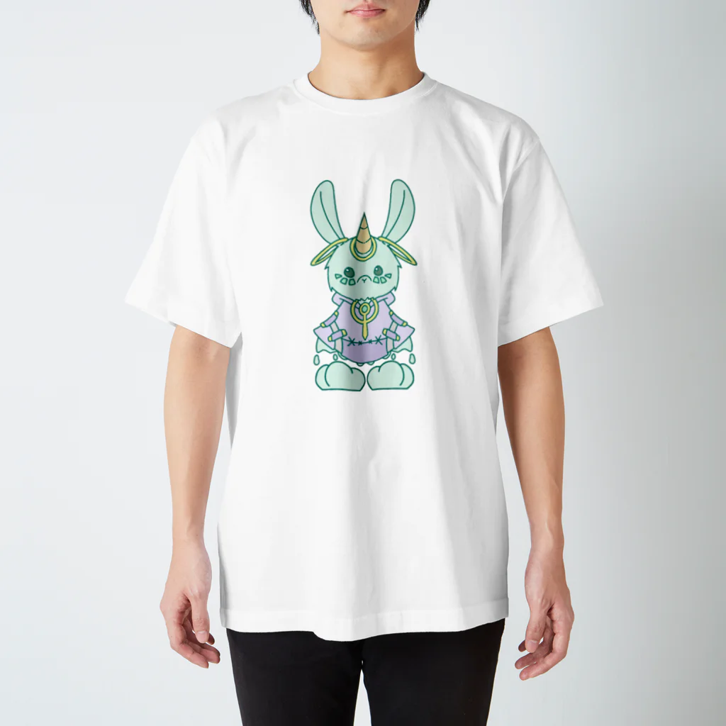 ブルー市民の電波ウサギ Regular Fit T-Shirt