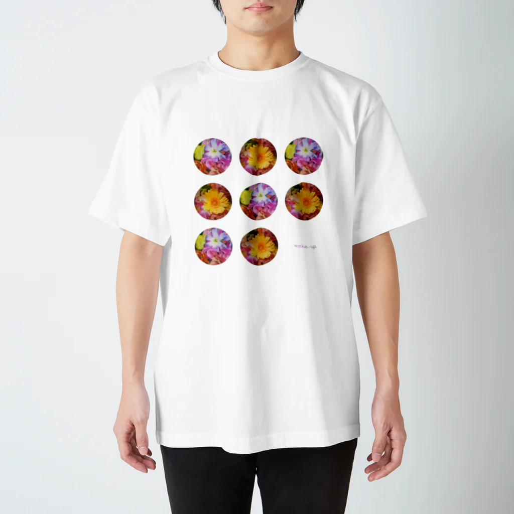 ak-miniのwake-up  -flower dot- スタンダードTシャツ