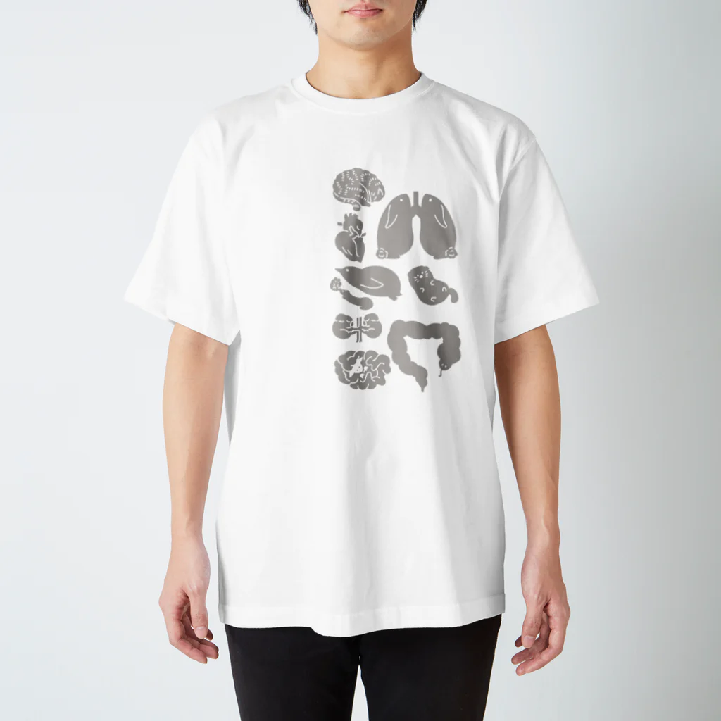 issyoのzooki(内臓逆位グレージュver) スタンダードTシャツ