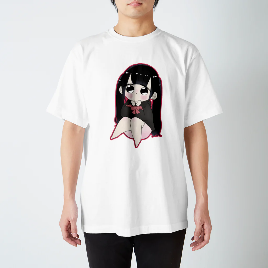 さくらの黒髪リボンの少女 スタンダードTシャツ