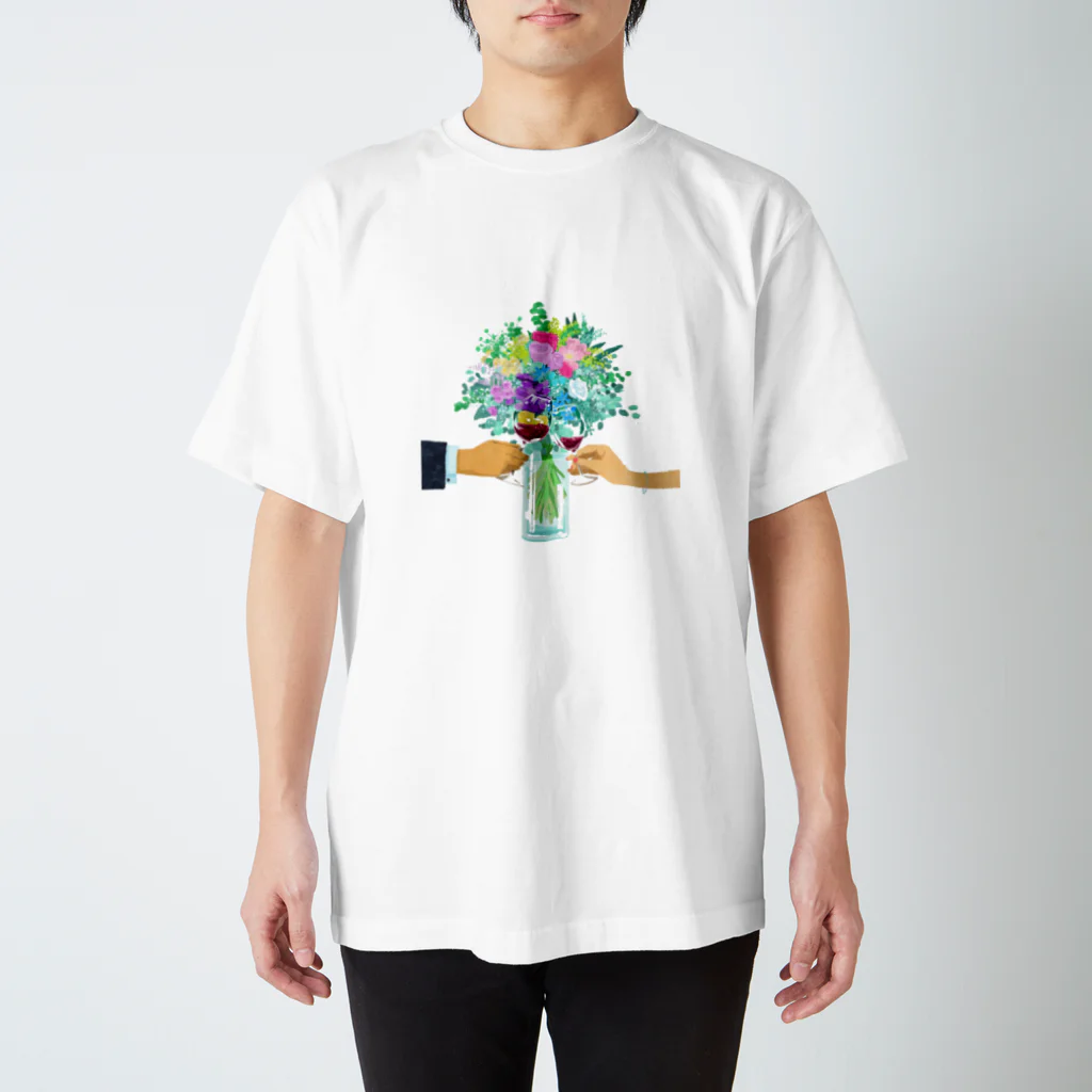 hitorieの花のスマホケース Regular Fit T-Shirt