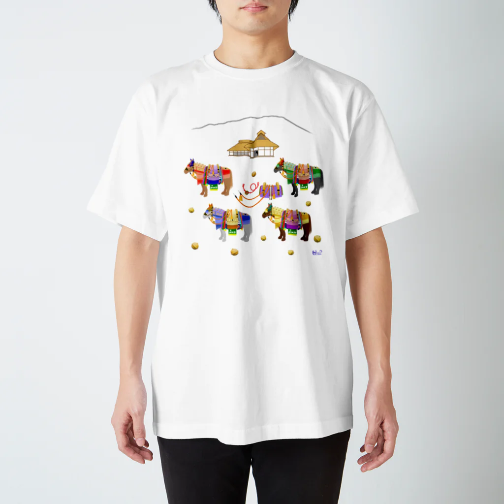 モノツクルヒト　Fuku～ふく～のチャグチャグ馬コ 集合 Regular Fit T-Shirt