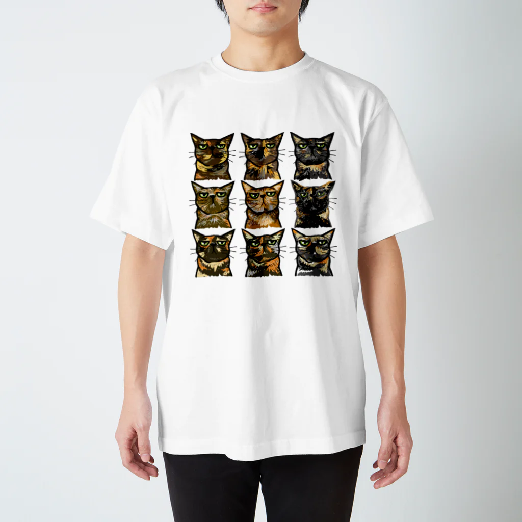 Yoshisyanのさび猫９匹 Regular Fit T-Shirt