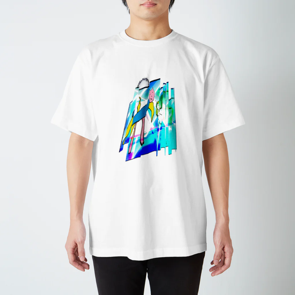 水草のおしゃれな猫マン Regular Fit T-Shirt