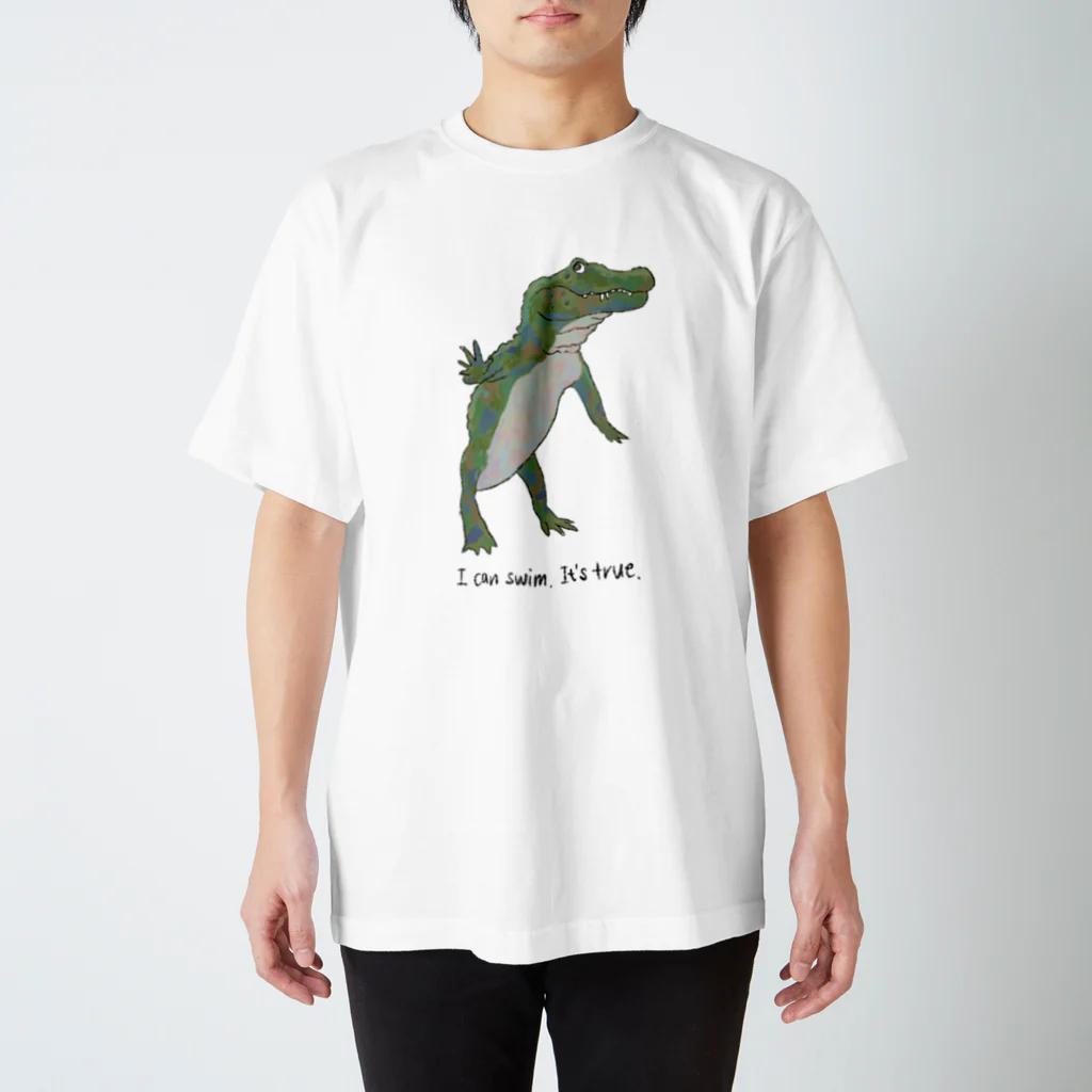 ちこの本当に泳げるワニ Regular Fit T-Shirt