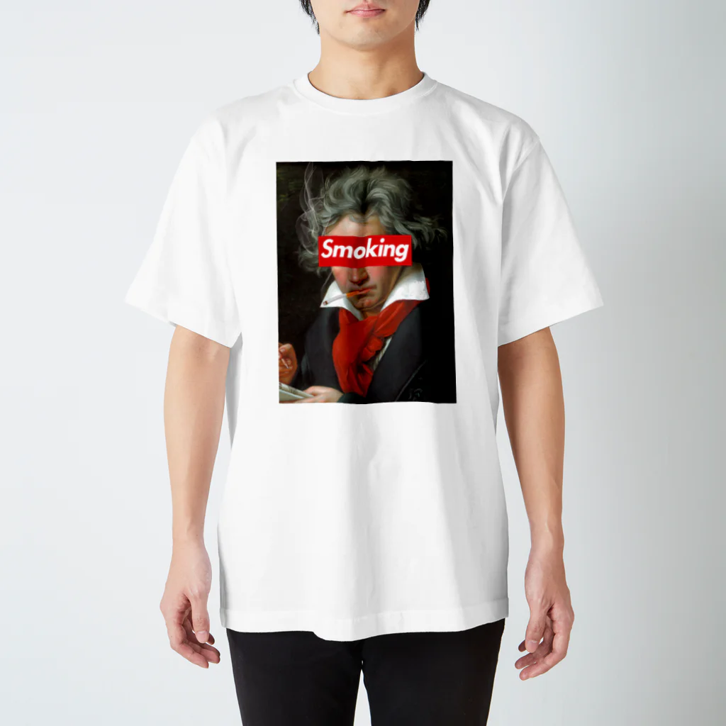 DRIPPEDのくわえタバコの男性 咥えタバコの男性-Beethoven ベートーヴェン-T スタンダードTシャツ