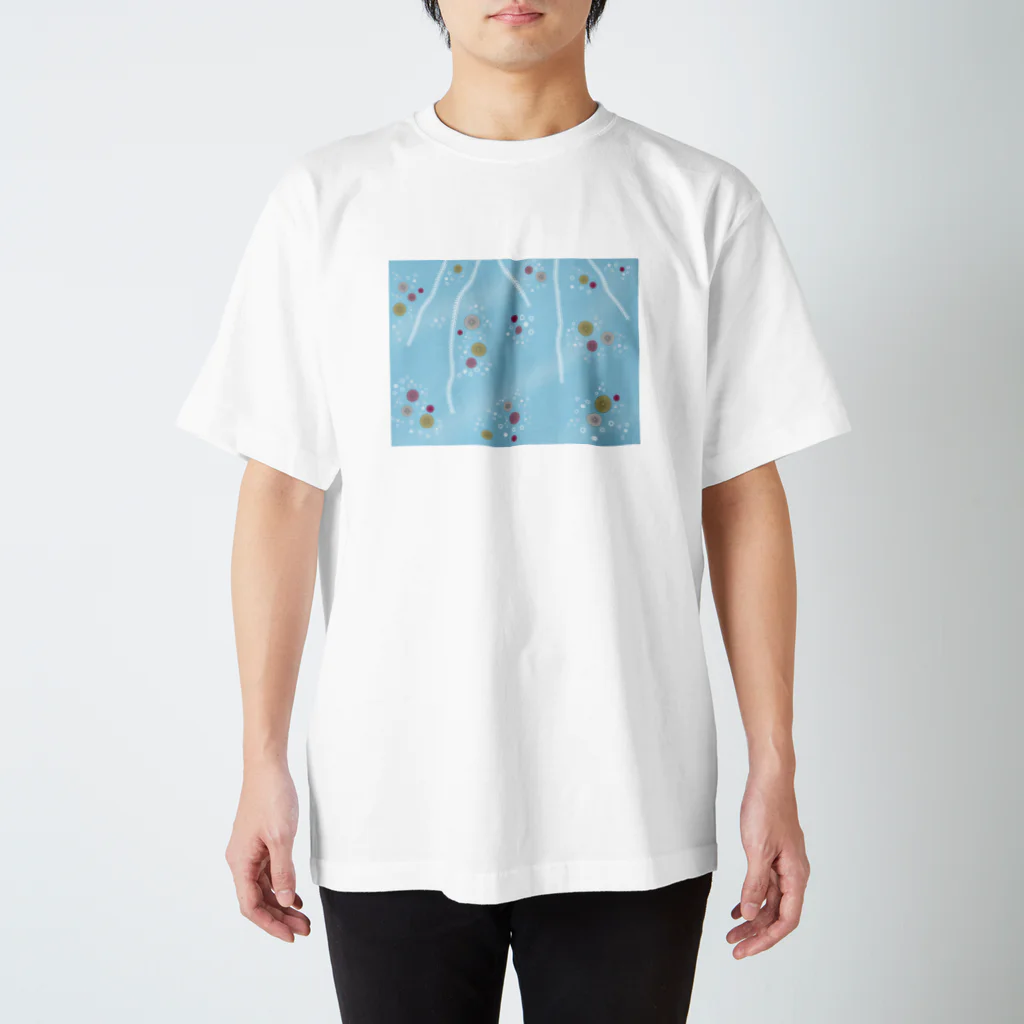 謎はないけど謎解き好きのお店の謎柄の和風グッズA（空色） / Japanese style goods A inspired by escape room (Light blue) スタンダードTシャツ
