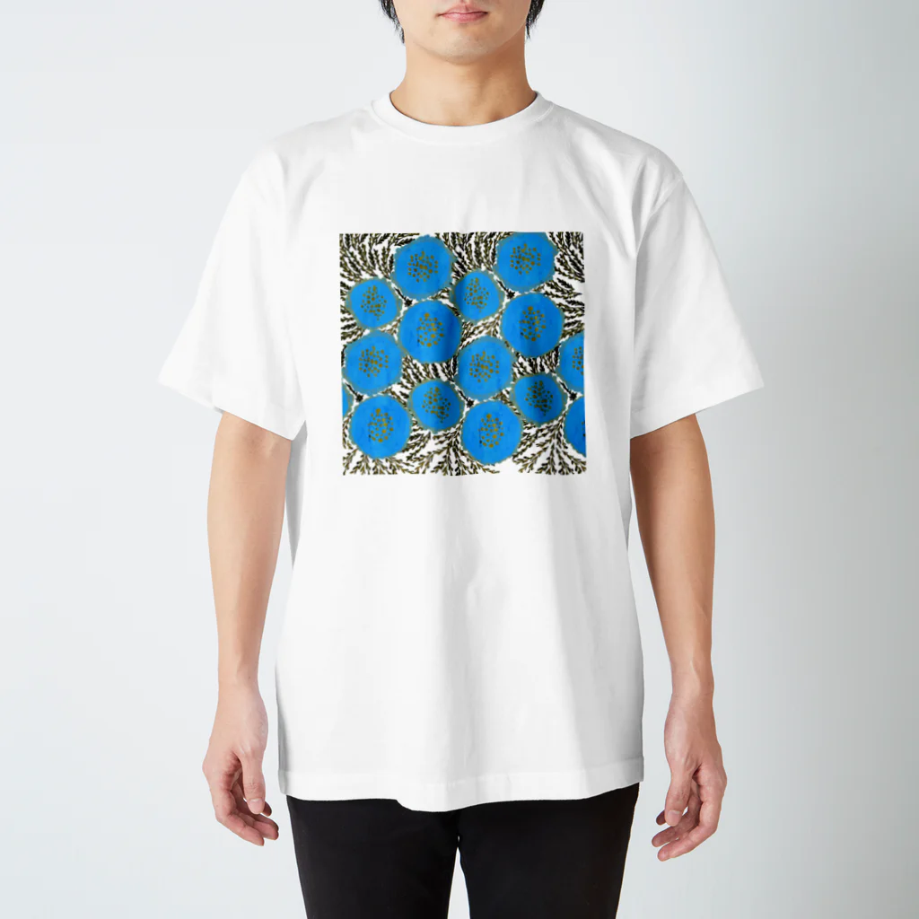 服部模様店の青い花 Regular Fit T-Shirt