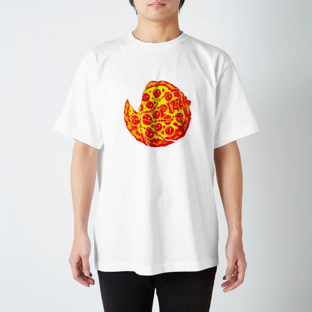 dbqpのチートデイ バスケットボール ピザ Cheat day Basketball Pizza Regular Fit T-Shirt