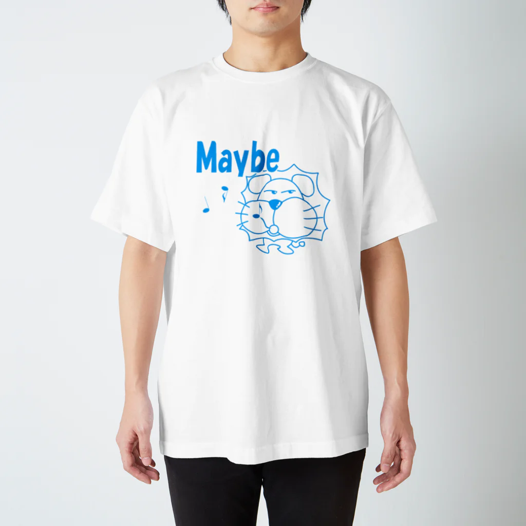 ワン太フルのTシャツ屋さんのライオン君 Maybe ブルー Regular Fit T-Shirt