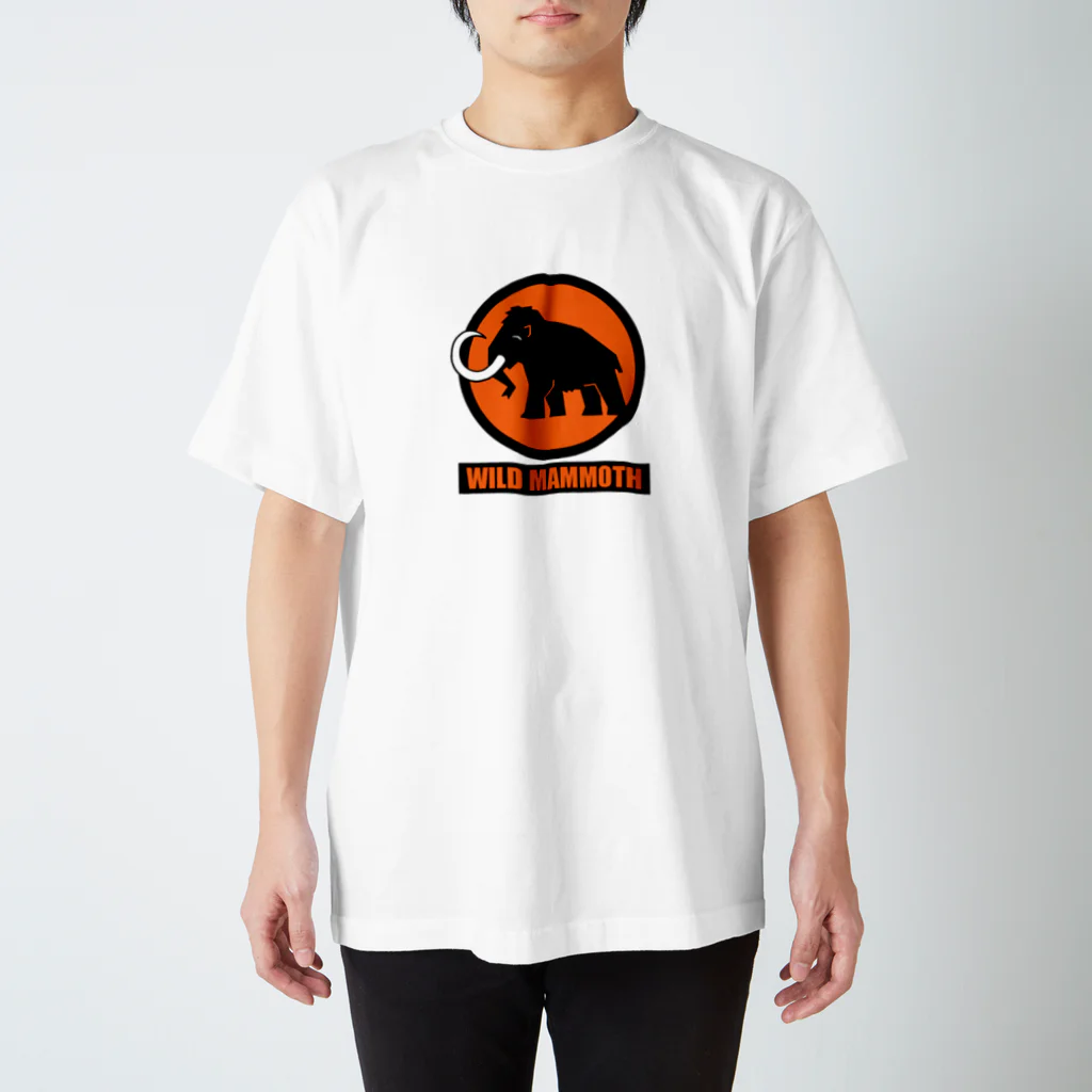 Wild  MammothのWM Tシャツ　白×オレンジ スタンダードTシャツ