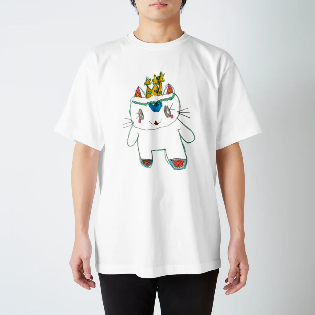 山本一家の湖の人魚ねこ スタンダードTシャツ