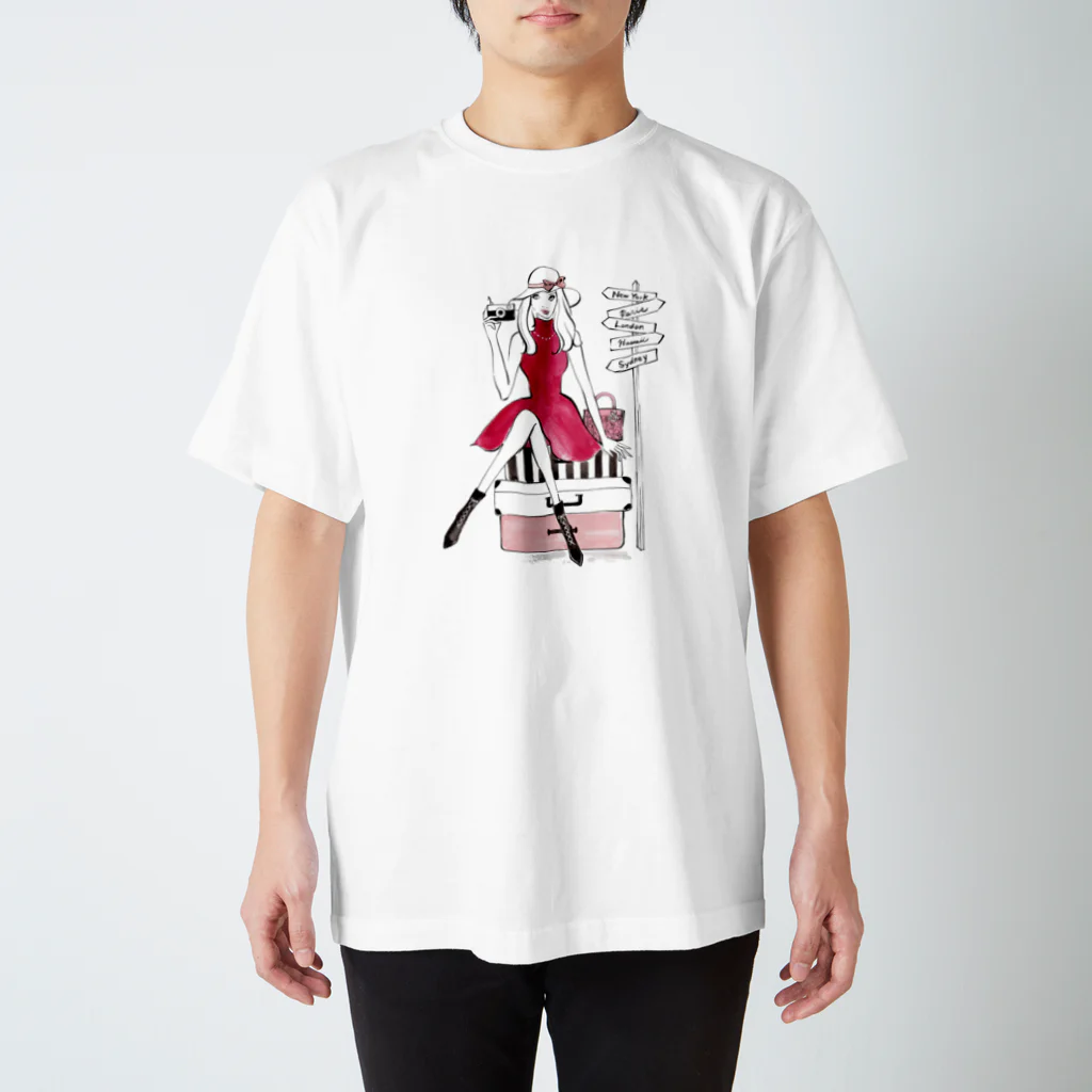 YUKA YASUTOMIのTravel スタンダードTシャツ