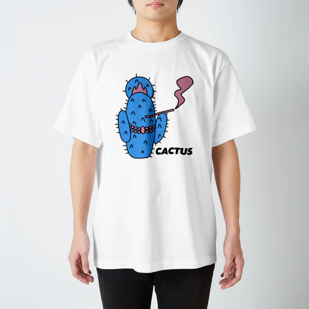 CACTUS SHOPのブルーなサボテンちゃん スタンダードTシャツ