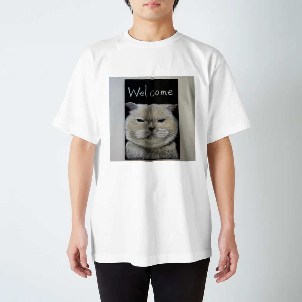 錦鯉野アキコの全然welcomeじゃないwelcomeネコ Regular Fit T-Shirt