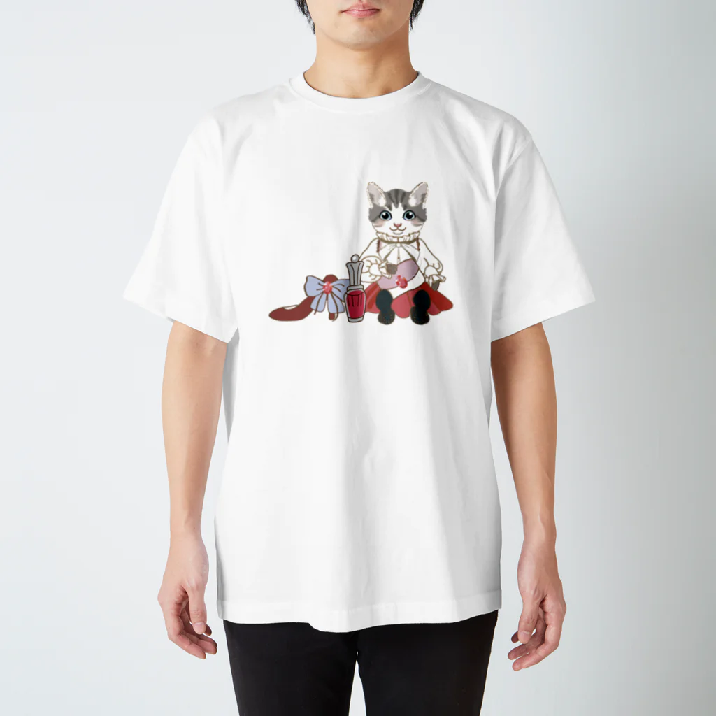 little lion house公式ショップ（大人のためのねこ）のアンティーク雑貨と西洋猫(アメショ Regular Fit T-Shirt