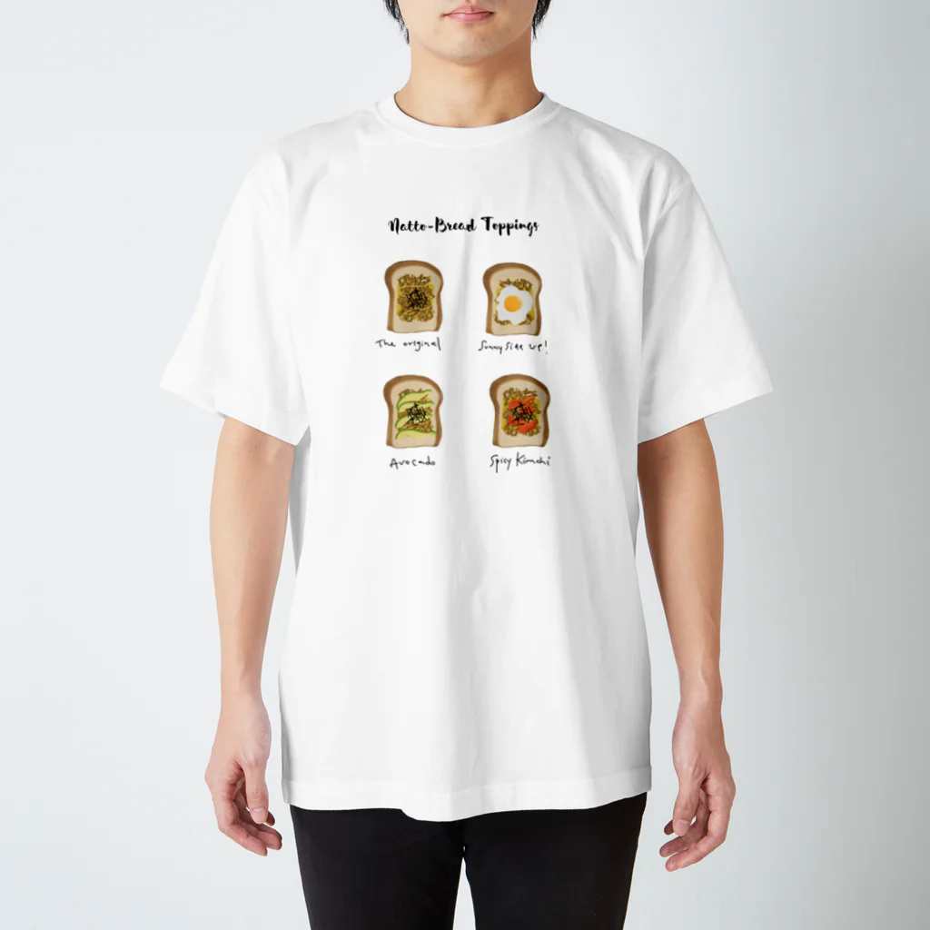 Girl with a Penの納豆トースト　納豆パン　納豆　Tシャツ スタンダードTシャツ