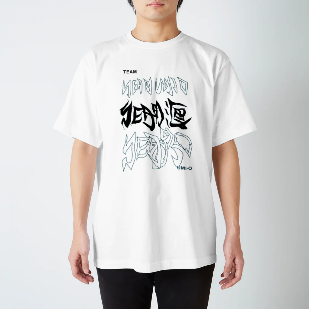 Team海男Umi-OのTeam海男ロゴ考案中下書きグッズ Regular Fit T-Shirt