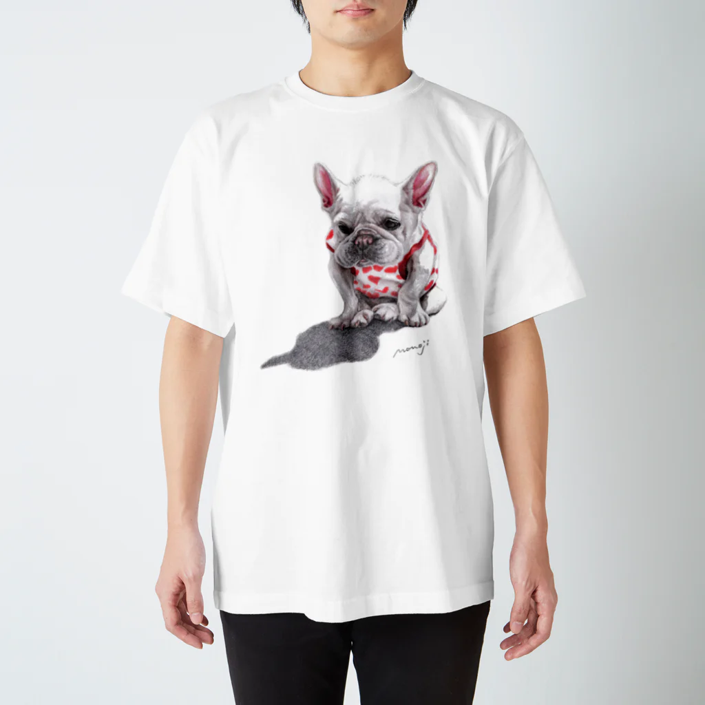 Momojiの犬画のフレブル15 スタンダードTシャツ