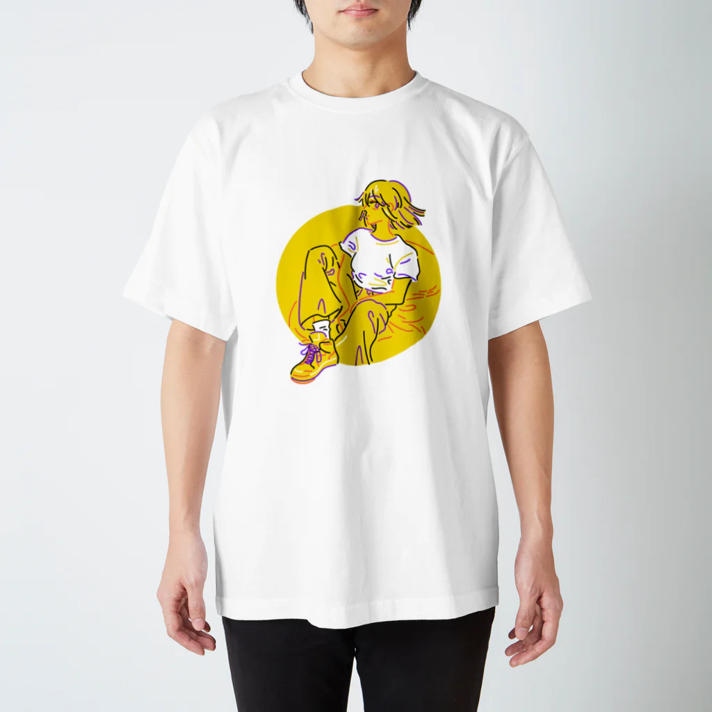 百瀬ガンジィのゴキゲンSHOPの夏スニーカー(黄色) スタンダードTシャツ