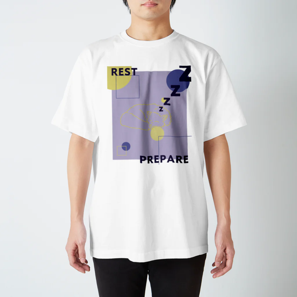 TANOSHIMI💭のREST/PREPARE Regular Fit T-Shirt