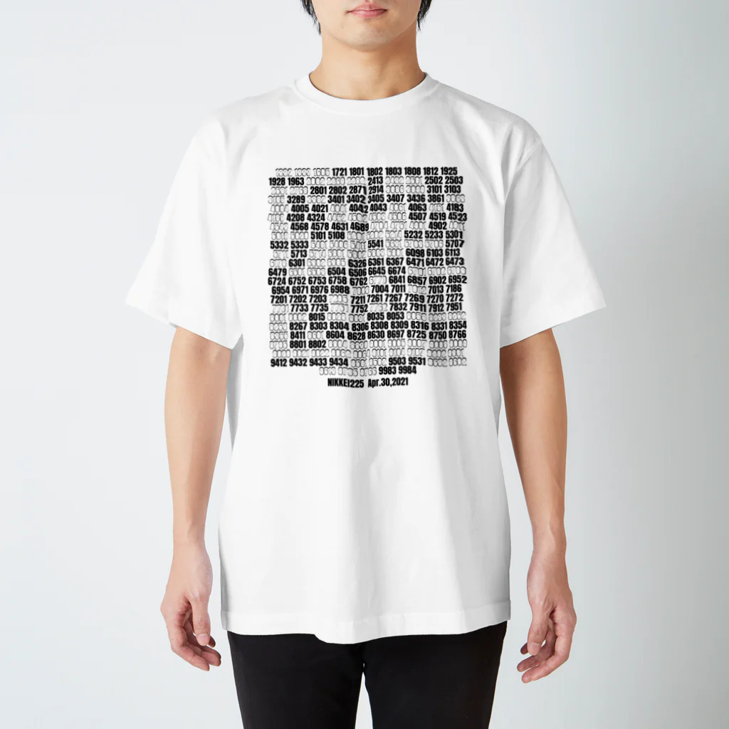 かぶてぃのNIKKEI225 Tシャツ (2021/4/30) スタンダードTシャツ